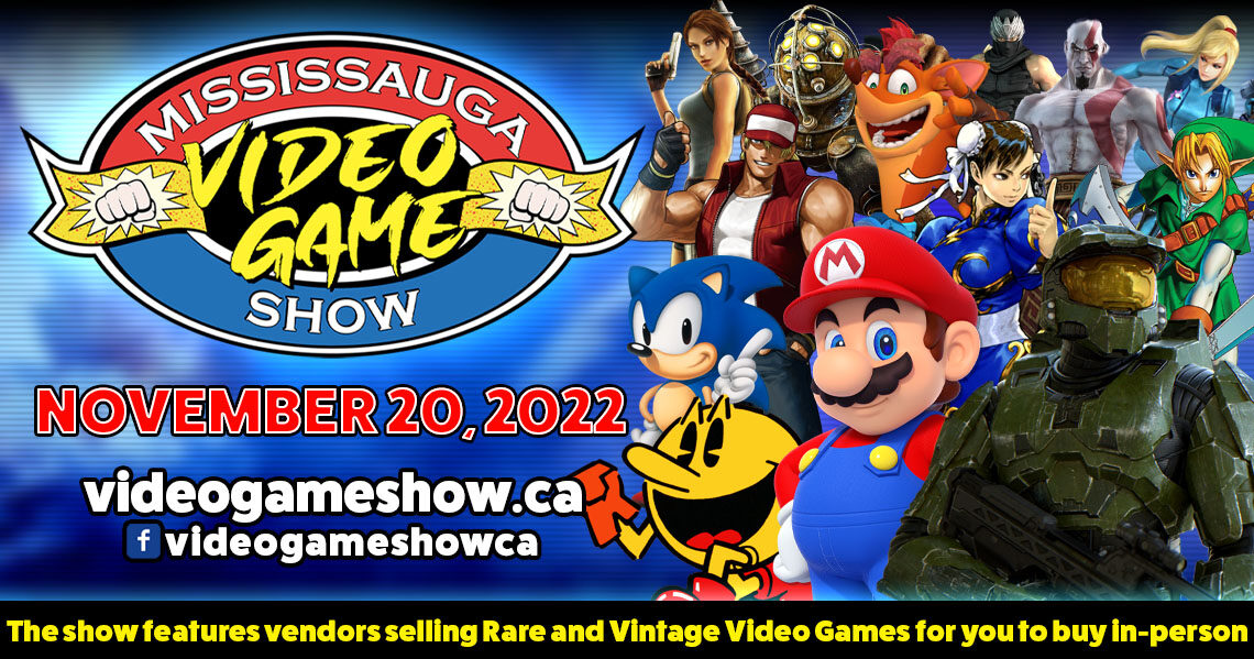 Mississauga Video Game Show 2022 Fall Edition will be November 20th